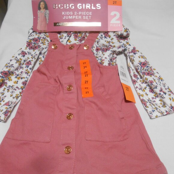 NEW BCBG GIRLS 2 PIECE JUMPER OUTFIT SET SIZE 2T DUSTY ROSE w/ POCKETS 👸🎁 - Picture 7 of 9